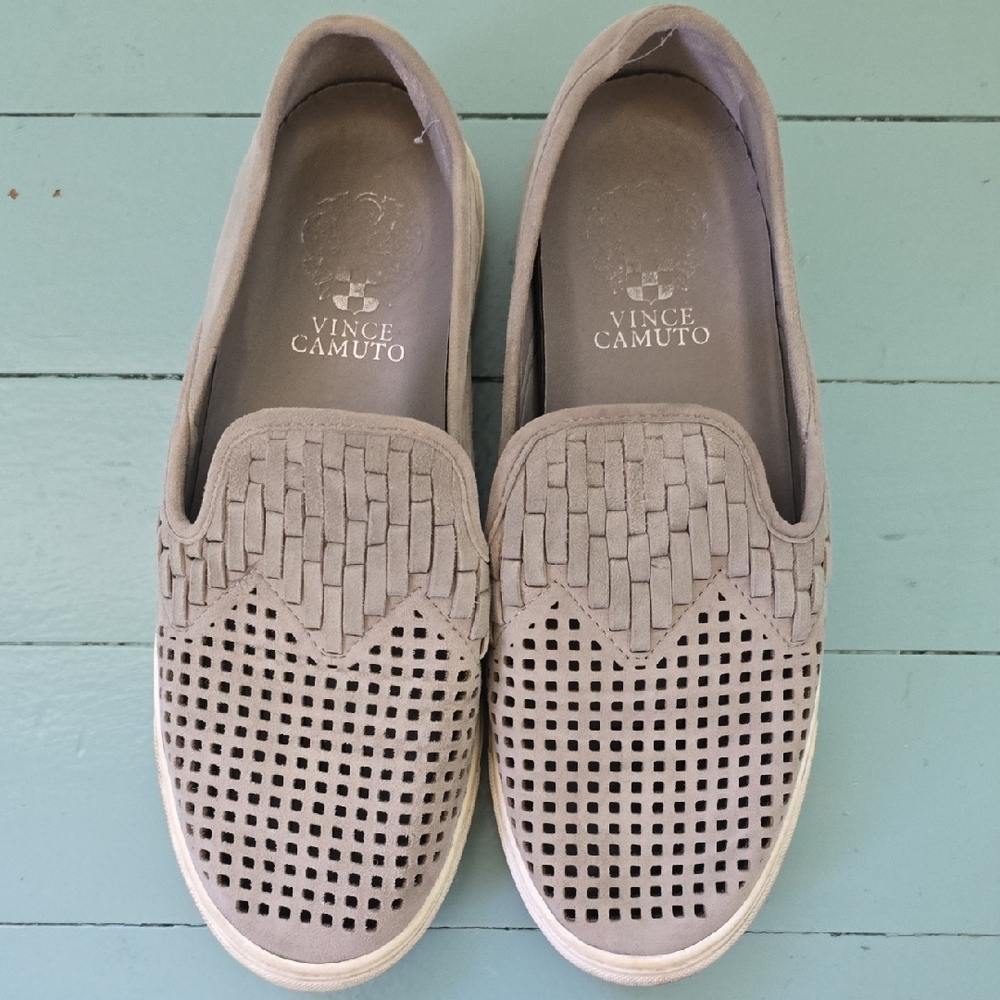 Vince Camuto Women's Beige Woven Loafers